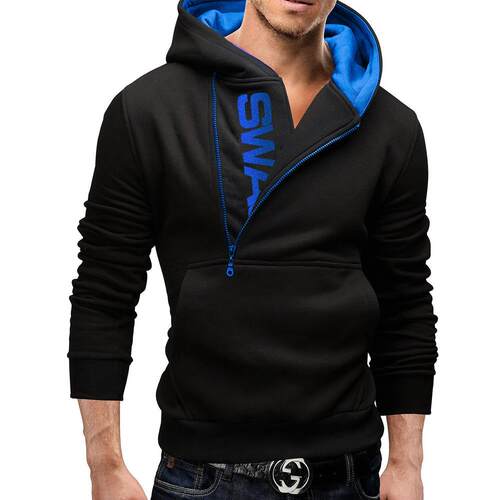 Batch pullover side zipper hooded sweatshirt