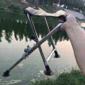 不锈钢升降椅钓鱼马扎升降马扎升降腿钓鱼凳子