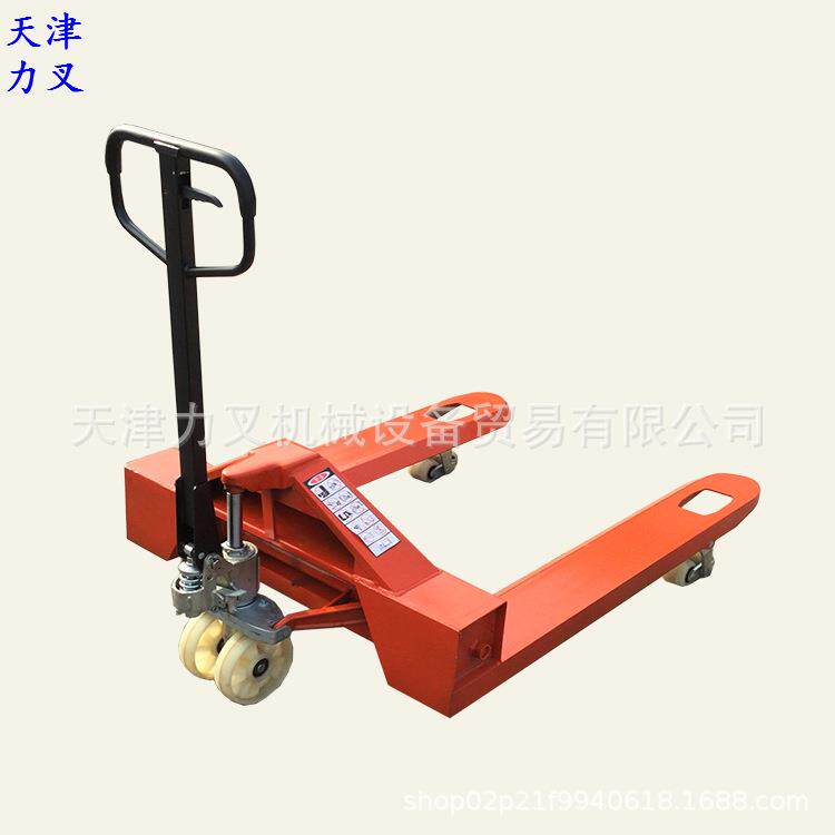 两叉止内宽0.5米 2.5吨手动托盘车液压手拖车 油压升高搬运铲车