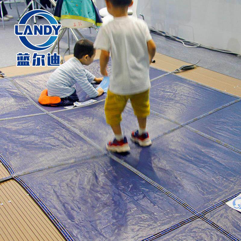 游泳池安全罩防水网盖水面上防尘保温盖高承重可站人聚丙烯材质