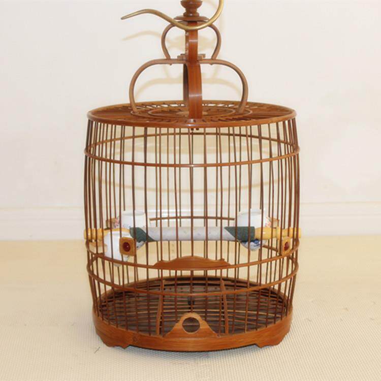 正品鸟笼 老邮竹 雕刻 齐全套配包 画眉哥鹩哥笼子紫色笼小八鼓底