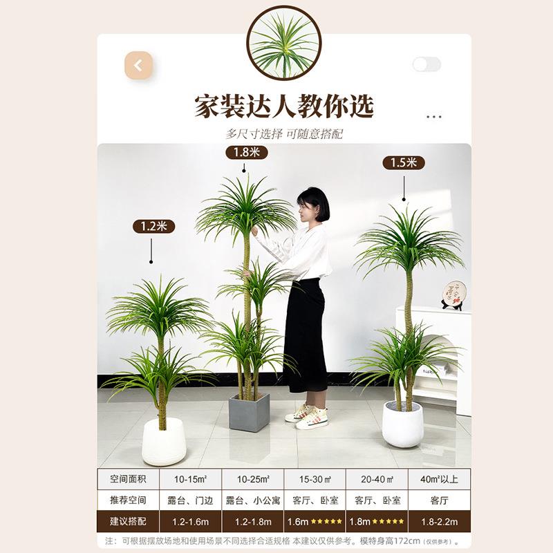 仿真绿植龙血树假植物高端轻奢客厅装饰树室内大型盆栽落地摆件