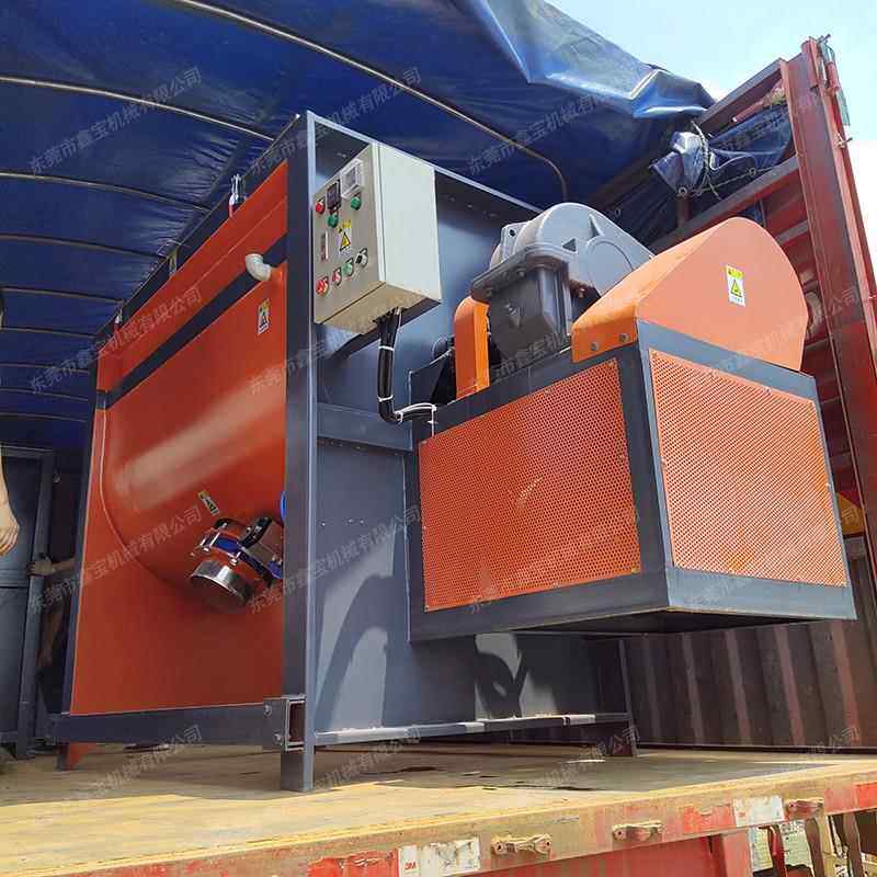 广州300kg热卧助式021搅拌机化工剂加粉体烘效干拌料桶带刮边果好