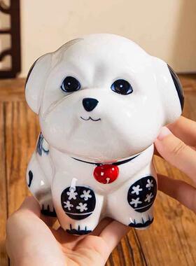 高档创意可爱招财摆件客狗酒柜电视柜装饰卡通儿童房品摆设乔厅迁