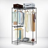 新品 简易橱川井金属结线网挂架衣卧室构防潮防尘446多功衣能组合