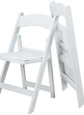 量白椅子批户外色婚庆休闲折叠椅餐椅会议办FD010公便携式折叠椅