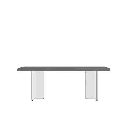 挂下岩亚克简长方形饭桌家用意户型式餐桌极力组合餐椅板悬浮大小