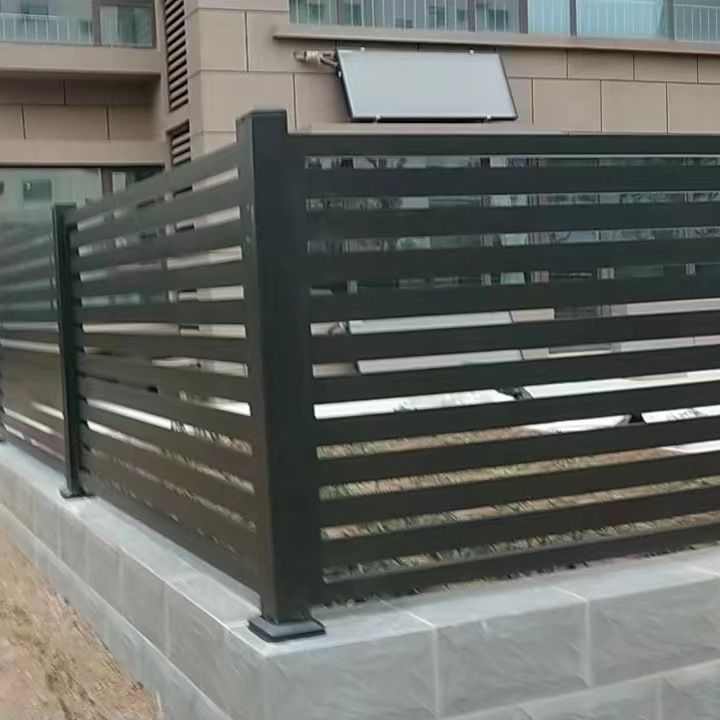 新中式简约铝艺护栏 小区庭院围栏 花园铝合金护栏 别墅围墙栅栏