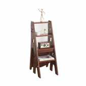 实木梯凳家用多功能加厚可折叠梯凳椅子两用四脚二合一室内人字梯