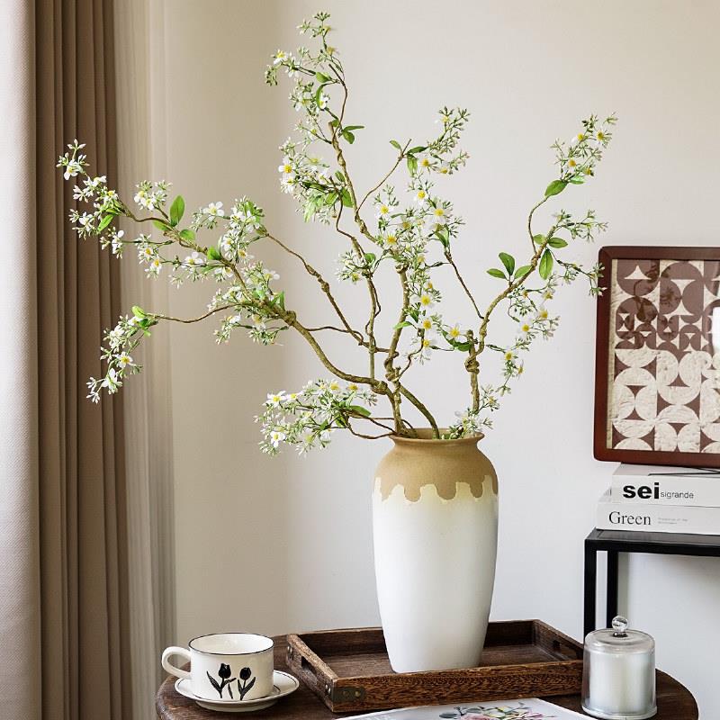 海棠花藤彷真花客厅餐桌家居假花塑料花装饰花艺摆设干燥花插花摆