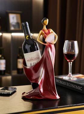 KBQ1轻奢红酒架摆件餐桌酒柜玄关桌面装饰品酒托摆设乔迁新居礼物