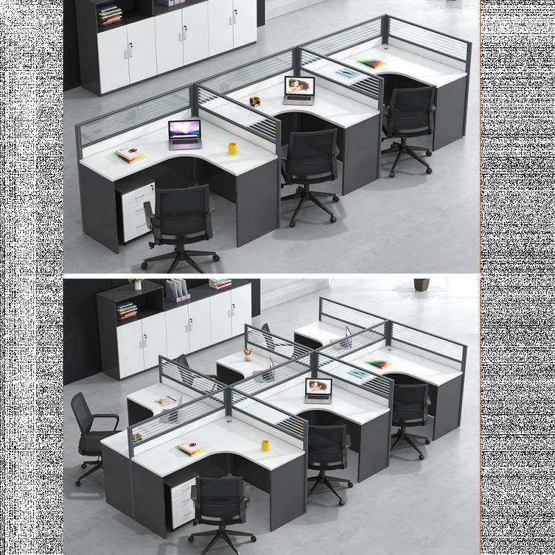 屏风办公桌椅2/4/6人员工位办公桌隔断卡座办公室桌简约现代