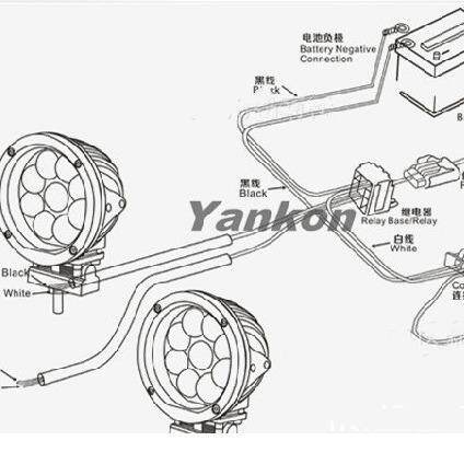 汽车装线束LE+D三改 线射灯 双开关466线束 自锁轻触 按键开关控