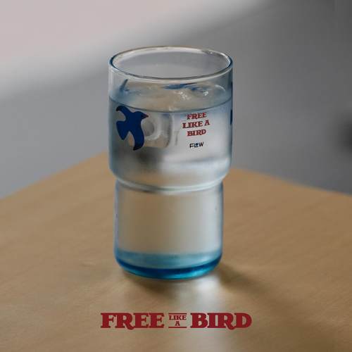 FLOW自由飞鸟·蓝色玻璃杯