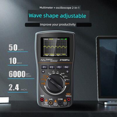 示波器万用表二合一ET828PRO数字视波万用表50Msps采样10MHz频率
