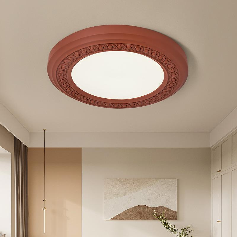 LED卧室灯吸顶灯法式复古主卧房间灯创意设计师圆形艺术北欧灯具