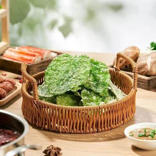 香酥翠叶油炸小吃脆叶网红冷冻半成品商用裹粉天妇罗桑叶酥脆零食