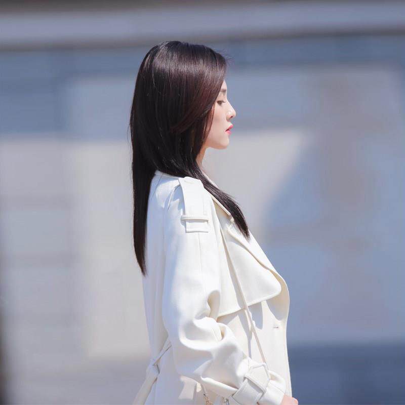 一生一世白鹿时宜同款风衣女中长款2025春秋新款设计感小众外套潮