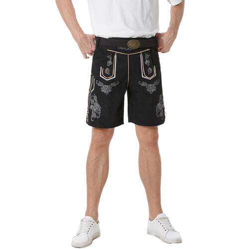 Black men's Qingdao Beer Festival suspender pants clothing