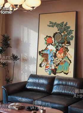 法式中古风装饰画高级感复古美拉德挂画客厅餐厅玄关壁画宋代美学