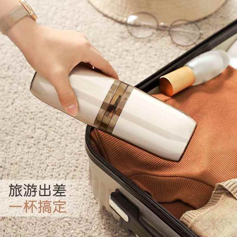 便携式旅行漱口杯出差套装刷牙杯宿舍带盖洗漱牙刷杯情侣水杯套装