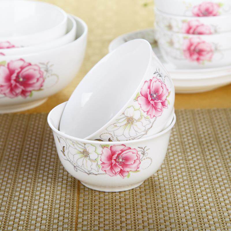 加厚防烫6个装4.5英寸日式碗家用碗米碗汤碗饭碗陶瓷碗餐具套装