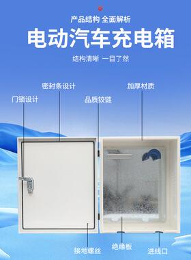 电动汽车充电箱充电桩保护箱新能源配电箱白色挂墙款配电柜