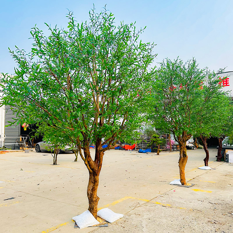 仿真橄榄树实木室内外大型造景绿植假树生北欧简约橱窗植物装饰