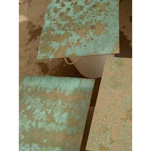 铜锈漆效果青铜斑驳质感铜锈做旧工业风格锈蚀生锈漆铜绿艺术涂料