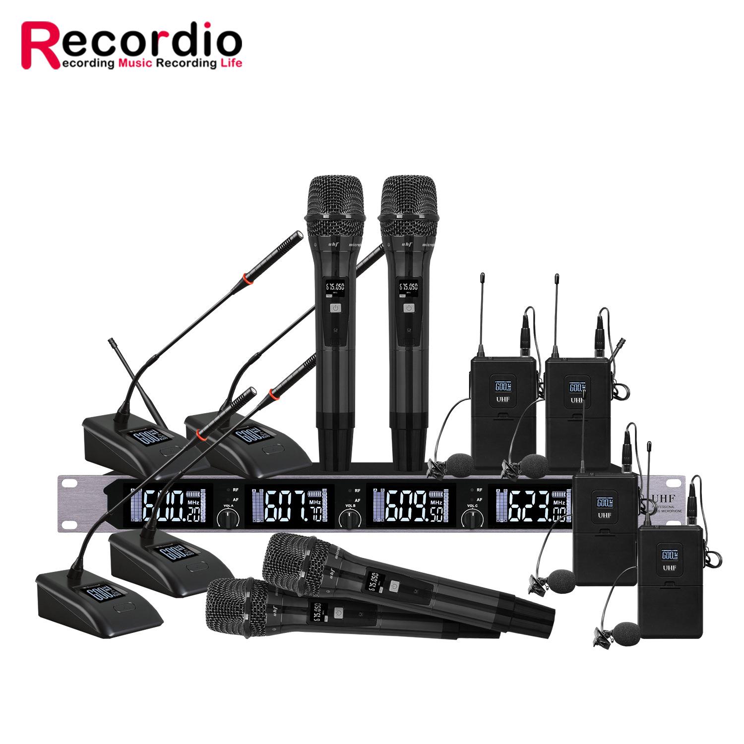 GAW-BR620B一拖四无线麦克风话筒舞台演出会议手持话筒鹅颈麦克