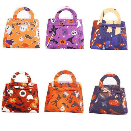 万圣节Halloween candy bag Non-woven pumpkin tote bag party