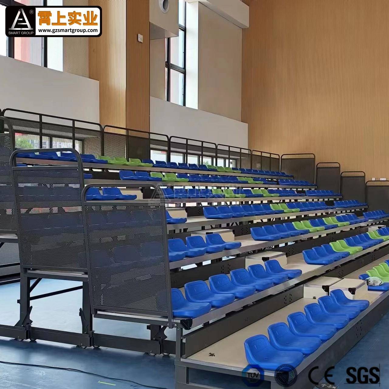 电动伸缩看台座椅活动看台观众比赛看台座椅低靠背座椅