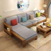 式 1合大中小型办公室多功能客厅发家具厂家户直 布艺实木沙组8192