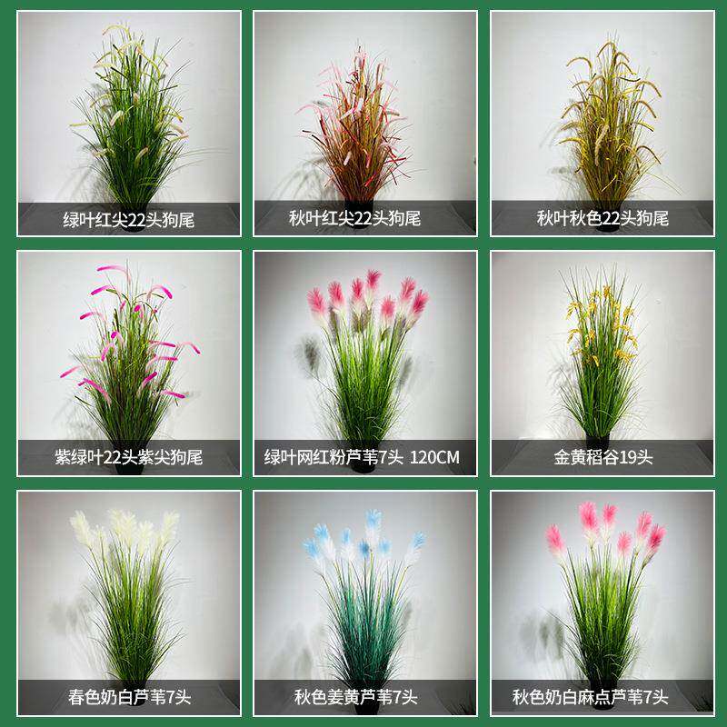 仿真栽芦苇洋葱草源狗尾巴爆草稻谷120cm混盆炸盆栽绿植120cm头厂