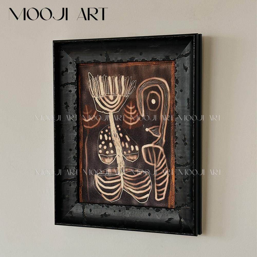 木吉抽象艺术法式中古客厅背景墙卧室高级感立体砂岩肌理装饰画