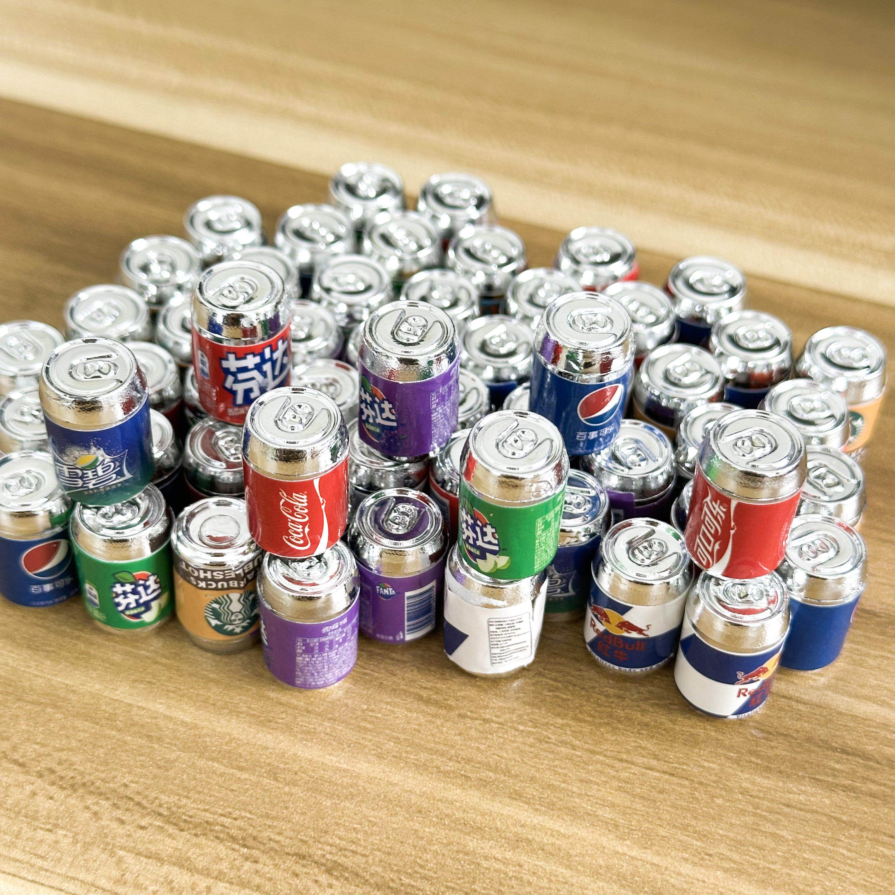 迷你啤酒易拉罐微缩仿真食物diy过家家玩具树脂摆件小酒瓶便利店
