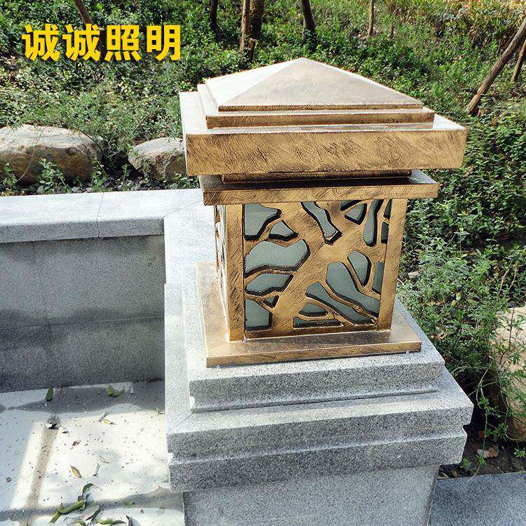 欧式复古led柱头灯户外防水别墅围墙灯景观照明庭院灯