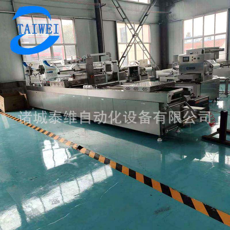 千页豆腐块柠檬鸡爪拉伸膜真空包装机预制菜全自动拉伸机封口机