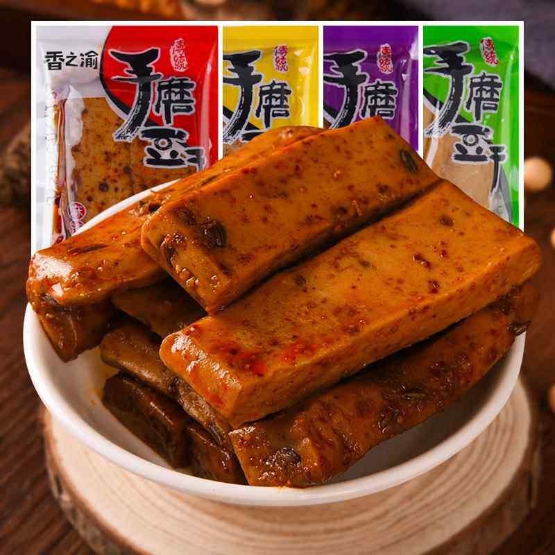 手磨豆干小零食排行榜散称特别好吃的五香豆腐干素肉整箱