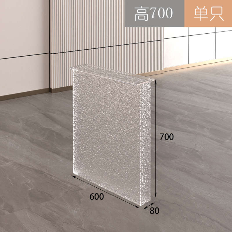 空心桌腿一力亚克吧台支撑渐变石头纹台岛水波纹字型支架餐桌茶几