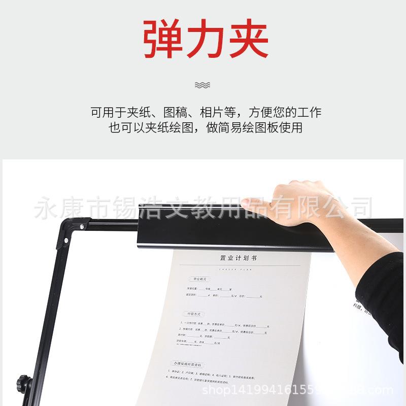 跨境6夹0*90CM黑板告示板公三脚架书板支办架式升943降纸磁性白写