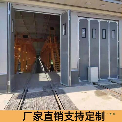 工业折叠门门推拉门手动平移彩钢门折叠门车间彩钢门推拉门大门