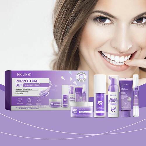 EELHOE Purple Teeth Whitening Kit - Clean teeth, fresh breat