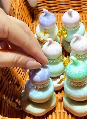 网红结晶釉葫芦转转乐摆件纯陶瓷底座迷你葫芦桌面装饰品车载摆件