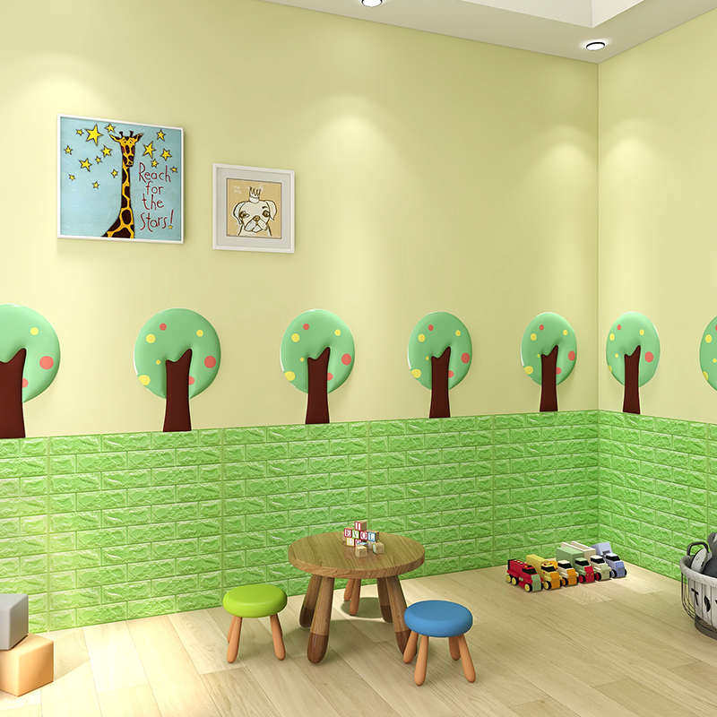 幼儿园墙面装饰墙贴自粘墙纸儿童房防水防潮贴纸泡沫软包防撞雁冰,家居饰品,软装墙贴,淘宝优惠券,粉丝福利购,淘宝优惠卷