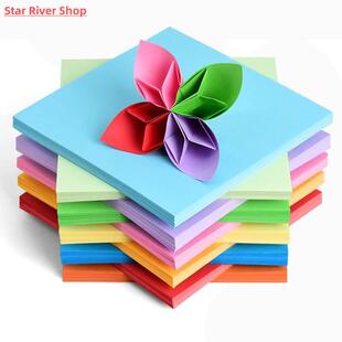 100pcs Square Origami Paper Double Sides Solid Color Folding