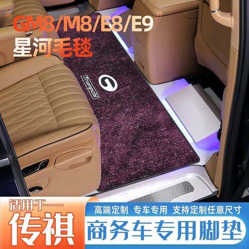 适用广汽传祺m8中排地毯宗师大师E9E8传奇gm8星空毛毯商务车脚垫
