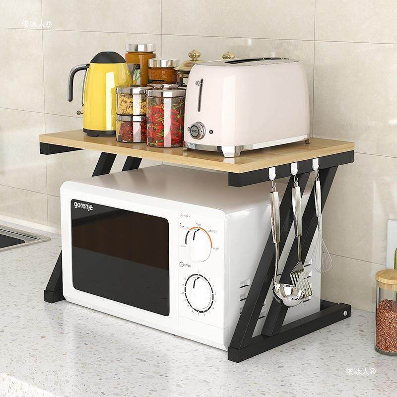 用厨房置架微波炉烤箱物调面料品收纳架子台面桌多功能QCY用品家
