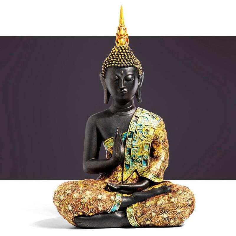 10/16cm Mini Buddha Statue Thailand Buddha Sculpture Green R图片