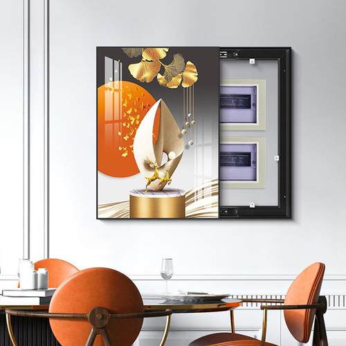 电轻奢YNZ表箱装饰画竖款现代简约子弱箱电盒空开箱配电箱电遮挡